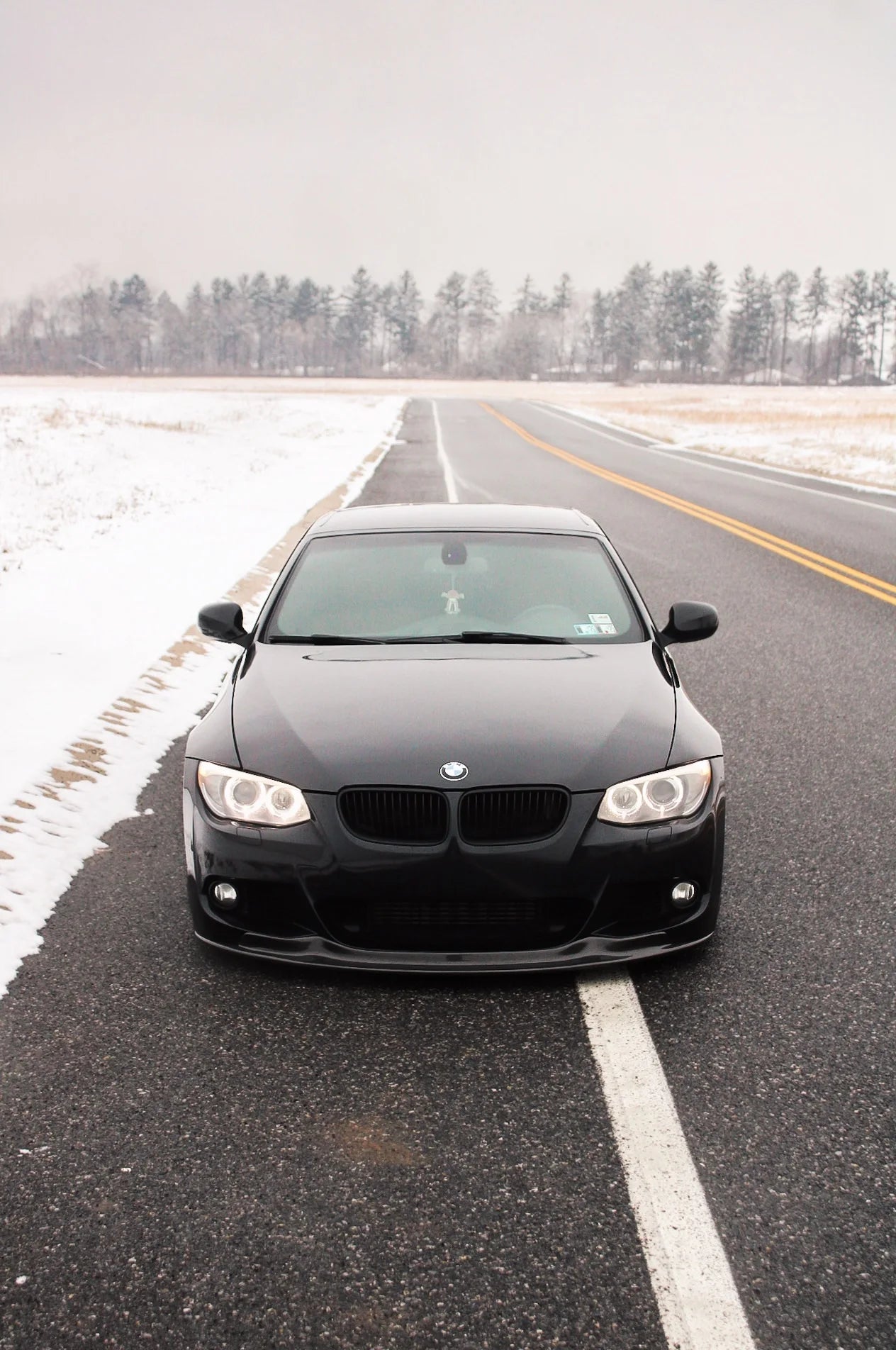 AK Style Carbon Fiber Front Lip - BMW E92 3 Series (LCI)